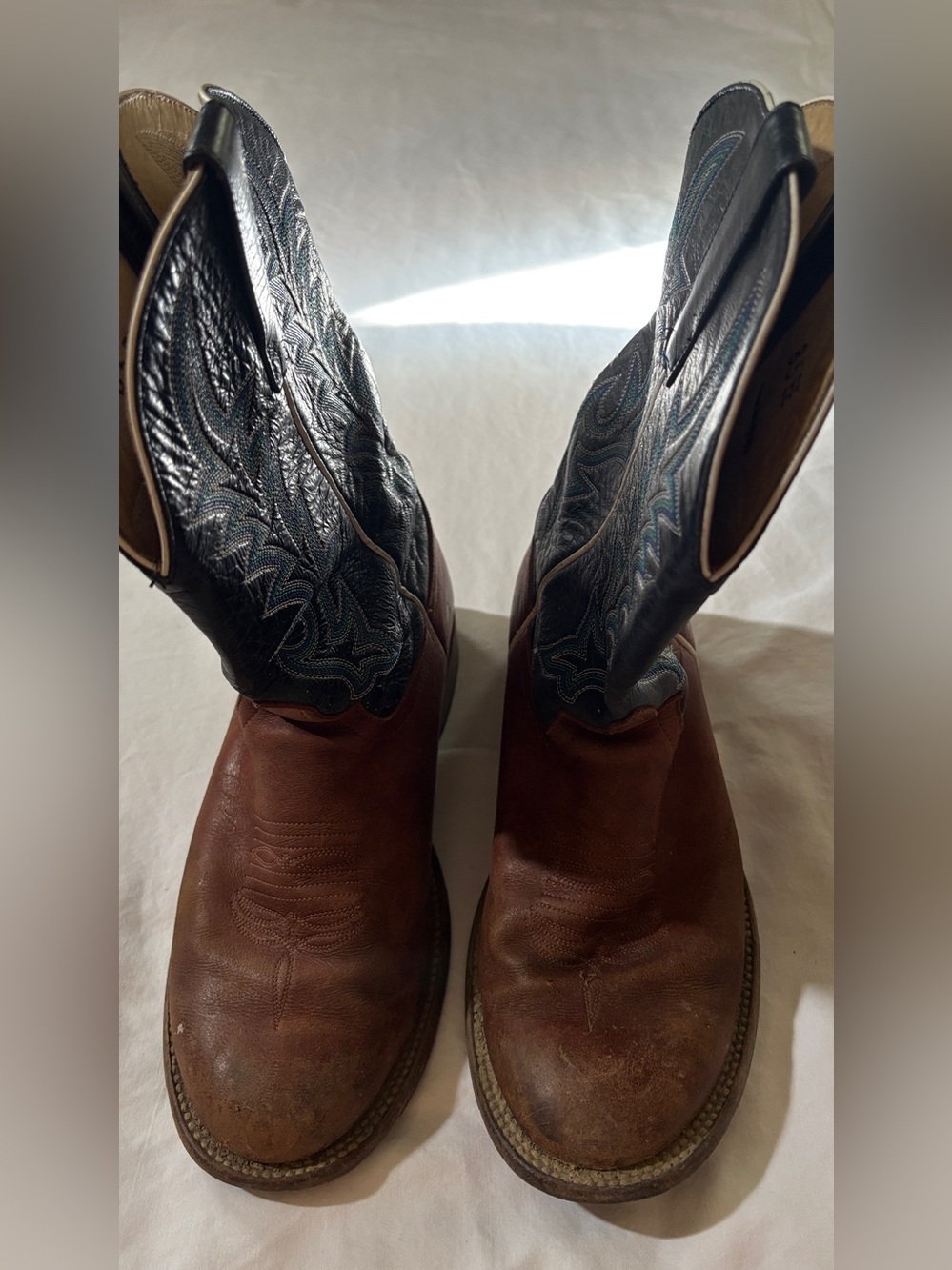 Horse Power Top Hand HP6011 Men’s 8.5 EE Western Cowboy Boots Brown Leather